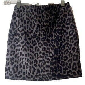 SHEIN Grey Leopard Print Skirt Size XS
